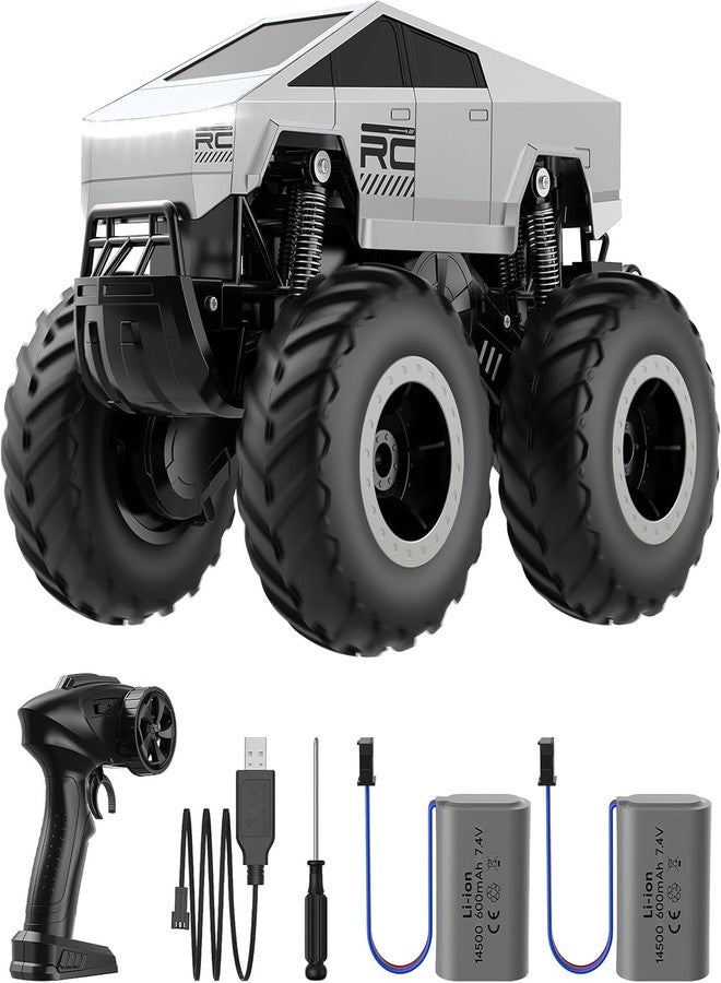 KING FORU RC Car for Kids, 1:16 Scale Amphibious 4WD Off-Road Monster Truck, Waterproof Remote Control Pickup, 2.4GHz, All-Terrain RC Vehicle for Boys Ages 8+, Perfect for Birthday Gifts - Image 1
